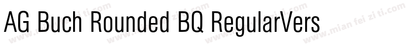 AG Buch Rounded BQ RegularVersion 0字体转换